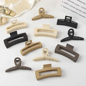 Grandes Pinces à Cheveux Mates Carré Creux Pour Cheveux Epais Barrettes Shark Antidérapantes Accessoires Cheveux Femme