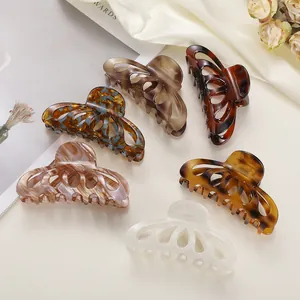 Set di sei eleganti fermacelli per capelli in acetato con motivi a tartaruga e marmo