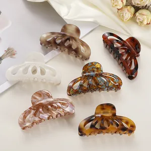 Set di 6 mollette per capelli in acetato con eleganti motivi in marmo e tartaruga