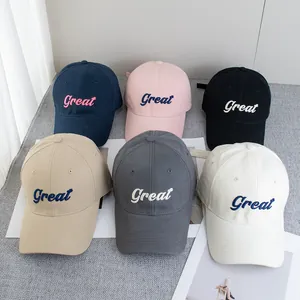 Classic cotton baseball caps with Great embroidery in six colors for men and women