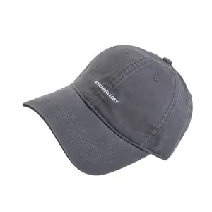 Classic charcoal grey cotton baseball cap with white KIVEFAH letter embroidery on front
