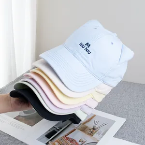 Cute 3D Cat Ear Baseball Cap Cotton Adjustable Sun Protection Hat For Outdoor Travel Cute Sweet Style Women Girls Headwear Gift