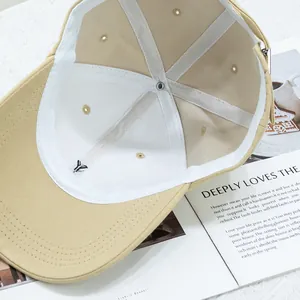 Casquette de baseball kaki en coton avec broderie Y et structure interne renforcée