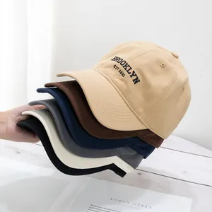 Unisex Retro Cotton Brooklyn Embroidered Baseball Cap Adjustable Vintage Soft Top Sun Hat For Men Women Outdoor Casual Headwear