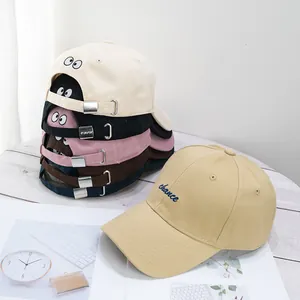 Gorra de béisbol de algodón con bordado chance y ojos de dibujos animados
