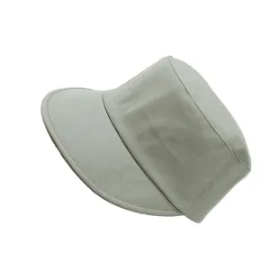 Minimalist light sage green cotton bucket hat with structured canvas twill texture
