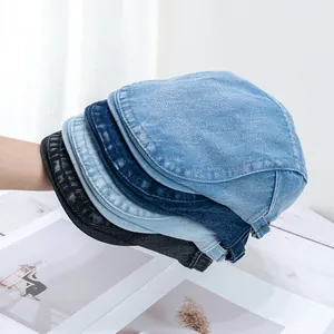Vintage Denim Ivy Cap Adjustable Washed Newsboy Flat Cap Retro Casual Beret Sunshade Stylish Outdoor Hat For Men Women