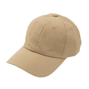 Classic khaki quick-dry baseball cap with a soft top and six-panel breathable design