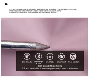Detail of high-density pink nylon fabric showing waterproof and wear-resistant texture