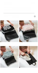 Detail view of waterproof nylon travel organizer cubes with sturdy zippers and handles