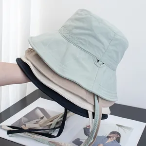 Women Japanese Quick Dry Bucket Hat With Ponytail Hole Sun Protection Breathable Wide Brim Sun Hat For Travel Outdoor