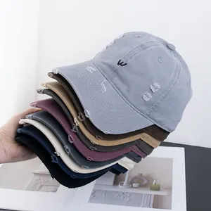 Casquette de Baseball Vintage en Coton Délavé Pour Hommes Femmes Broderie W Rétro Soft Top Réglable Décontracté Pare-soleil Chapeau