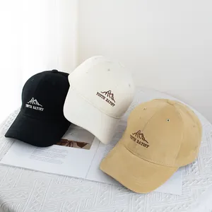 Classic cotton baseball caps in black, cream, and khaki with YOUTH DAYOFF embroidery