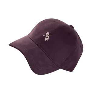 Deep purple cotton baseball cap featuring a white embroidered astronaut logo design