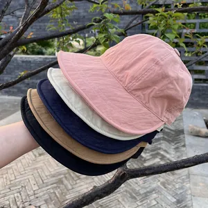 Women's Lightweight Nylon Cotton Blend Quick Dry Baseball Cap Sun Protection Outdoor Adjustable Soft Brim Sun Hat