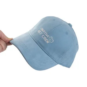 Light blue cotton baseball cap with Creative Art Crew bear embroidery for large head sizes