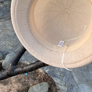 Breathable cotton blend sun hat for women with interior sweatband and chin strap
