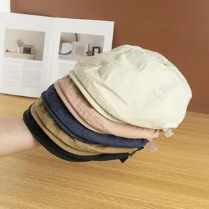 Vintage Britischer Stil Baumwolle Schirmmütze Für Herren Damen Leicht Atmungsaktiv Verstellbare Flat Cap Sommer Sonnenhut