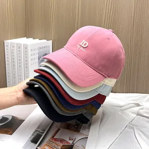 Unisex Cotton Embroidered Letters Baseball Cap Casual Curved Brim Adjustable Sun Hat Outdoor Fashion Sporty Trucker Hat