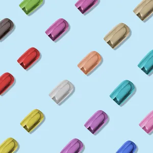 Metallic mirror finish press-on nails in multiple colors with sleek punk style chrome effect