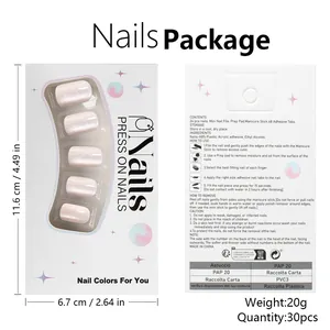 Kit de faux ongles œil de chat courts carrés avec outils et 30 capsules à paillettes roses