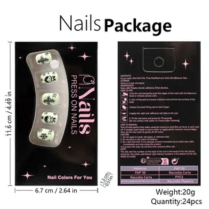 Weihnachts-Nagelset mit 24 Stück, Schneeflocken und Cartoon-Designs inklusive Zubehörpaket