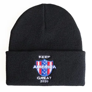 Unisex Acryl Strickmütze Beanie Mit Amerikanischer Flagge Stickerei Warme Winter Strickmütze Für Herren Damen Outdoor Kopfbedeckung