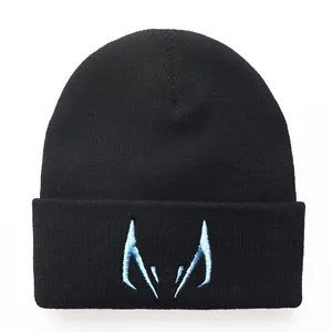 Unisex Hip Hop Bestickte Beanie Mütze 100% Acryl Umschlag Winter Warm Strickmütze Für Herren Damen Outdoor Reiten