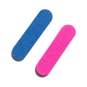 Mini lime per unghie a doppia faccia blu e rosa per manicure professionale e rifinitura