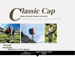 Detailed view of classic cotton plaid beret cap with breathable outdoor hiking scene