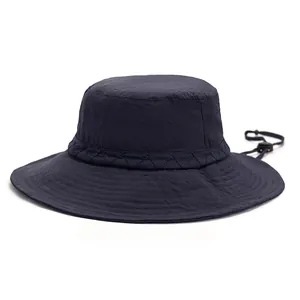 Breathable Quick Dry Wide Brim Sun Bucket Hat For Women Men Adjustable Windproof String Outdoor Fishing Boonie Hiking Cap