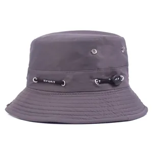 Men Women Outdoor Foldable Bucket Hat Sun Protection Safari Fishing Hat With Adjustable Sport Drawstring For Hiking Travel