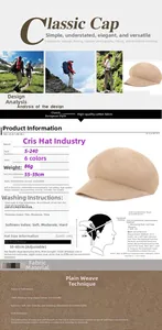 Detail of premium cotton newsboy cap showing adjustable strap and breathable fabric texture