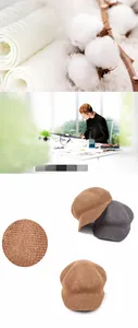 Detail of breathable cotton mesh newsboy hat featuring 3D ergonomic cut and knit texture