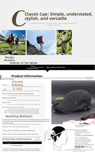 Detailed size chart for men's cotton beret cap with adjustable strap 55-60cm