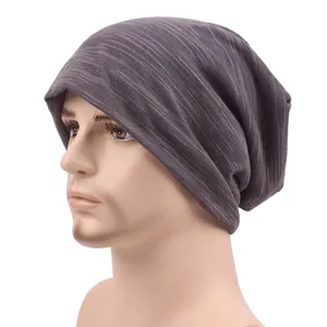 Herren Damen Slouchy Beanie Mütze Gestricktes Nylon Gestreift Turban Kappe Hip Hop Mode Schlafhut Für Herbst Winter Casual Outdoor