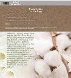 Macro texture of breathable twill cotton fabric and natural raw cotton for sun hat