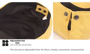 Detail of adjustable metal buckle on textured sun hat, fitting 56-59cm circumference