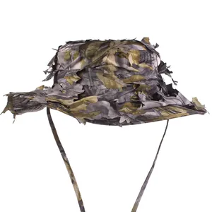 Cappello mimetico 3D stile militare con cinturino regolabile per caccia e protezione solare