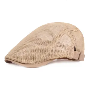 Béret en maille kaki respirant pour hommes et femmes pour la protection solaire d'été