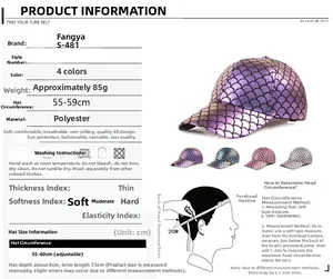 Detailed size chart and specifications for the snakeskin pattern baseball cap