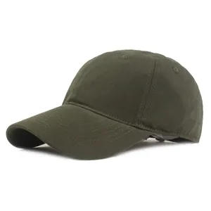 Classic cotton olive green baseball cap with a six-panel structure and curved brim