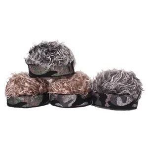 Novelty Wig Hat For Men Women Unisex Brimless Camouflage Docker Cap With Synthetic Hair Hip Hop Streetwear Street Sailor Beanie