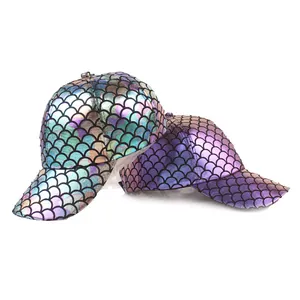 Fashionable snake scale pattern baseball cap with holographic laser gradient finish