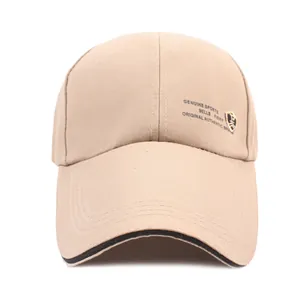 Men Women Outdoor Sport Baseball Cap Long Brim Sun Hat Breathable Cotton Polyester Adjustable Hat With Letter Embroidery