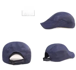 Detailed view of breathable mesh fabric and adjustable strap on sports flat cap