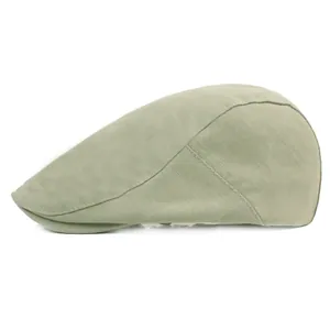 Coppola in Cotone Vintage Stile Britannico Berretto a Becco d'Anatra per Uomo Donna Traspirante Protezione Solare Outdoor Casual Newsboy Cap