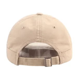 Bonnet docker en coton beige sans bord avec sangle réglable à boucle en métal unisexe