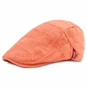 Béret Casquette Vintage en Coton Effetto Usé Pour Hommes Femmes Réglable Newsboy Chapeau Décontracté Matelassé Ivy Cap Protection Solaire