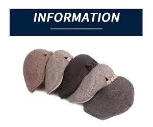 Detailsicht auf Winter-Schiebermützen mit Fischgrätmuster und Metallschnallen